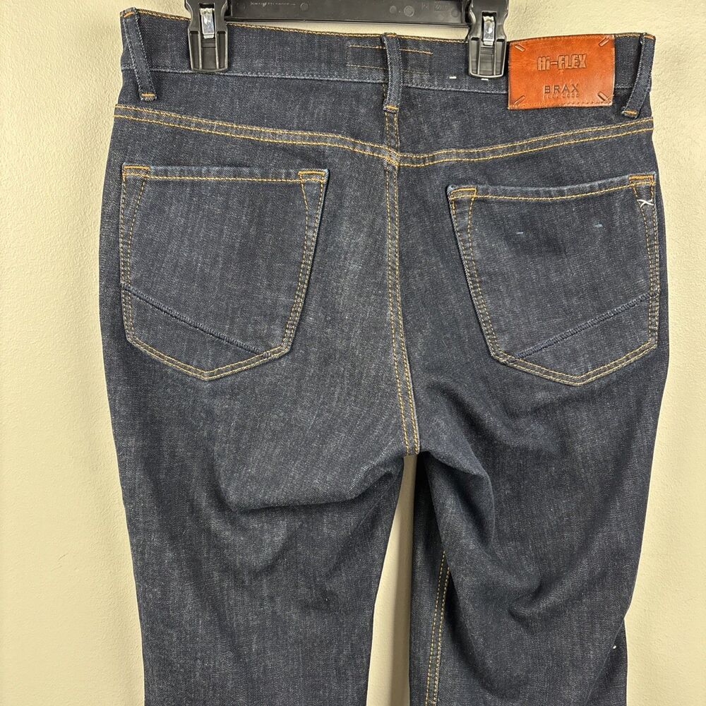 NWOT Brax Jeans Chuck 5 Pocket Pants Cotton Blend Dark Blue Mens Size 33x32